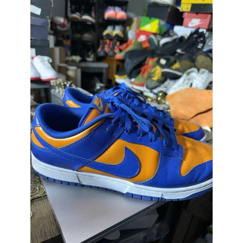 Nike Dunk Low Retro Bright Ceramic/Tm Royal New York Knicks Mets Orange Size 12